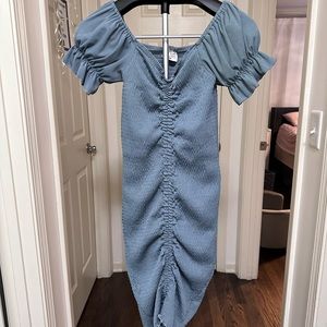 Dusty blue dress